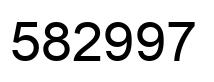 Number 582997 black image