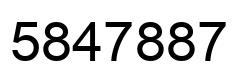 Number 5847887 black image