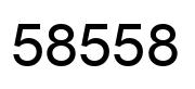 Number 58558 black image