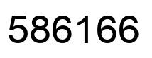 Number 586166 black image