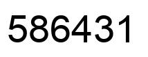 Number 586431 black image