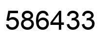 Number 586433 black image