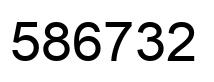 Number 586732 black image