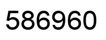 Number 586960 black image