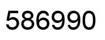 Number 586990 black image