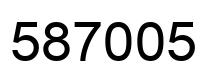 Number 587005 black image