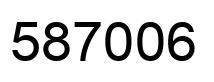 Number 587006 black image