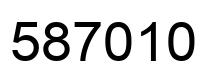 Number 587010 black image