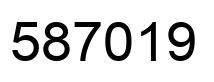 Number 587019 black image