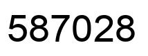 Number 587028 black image