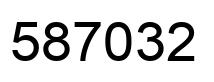 Number 587032 black image