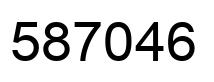 Number 587046 black image