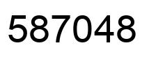 Number 587048 black image