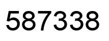 Number 587338 black image