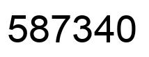 Number 587340 black image