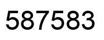 Number 587583 black image