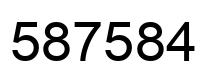 Number 587584 black image