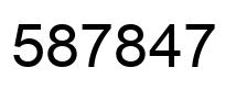 Number 587847 black image