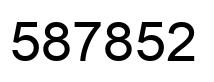 Number 587852 black image
