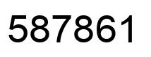 Number 587861 black image
