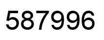 Number 587996 black image