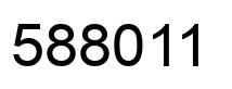 Number 588011 black image