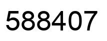 Number 588407 black image