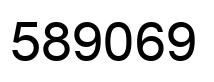 Number 589069 black image