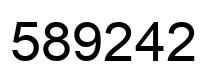 Number 589242 black image