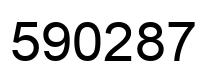 Number 590287 black image