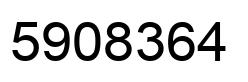 Number 5908364 black image