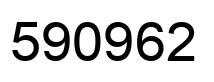 Number 590962 black image