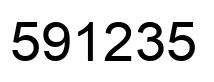 Number 591235 black image