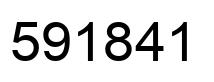 Number 591841 black image