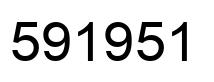 Number 591951 black image
