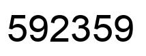 Number 592359 black image