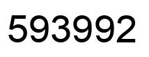 Number 593992 black image