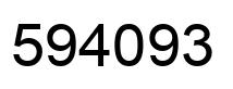 Number 594093 black image