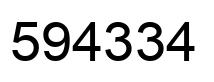 Number 594334 black image