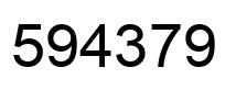 Number 594379 black image