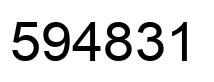 Number 594831 black image