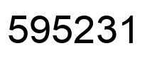 Número 595231 imagen negro