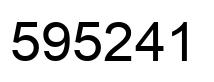 Número 595241 imagen negro