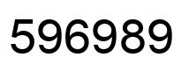 Número 596989 imagen negro