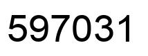 Número 597031 imagen negro