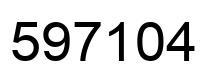 Number 597104 black image