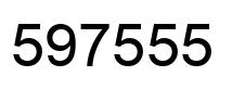 Number 597555 black image