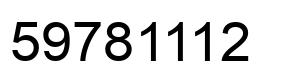 Número 59781112 imagen negro