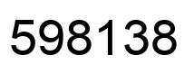 Número 598138 imagen negro