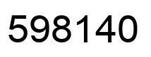 Número 598140 imagen negro